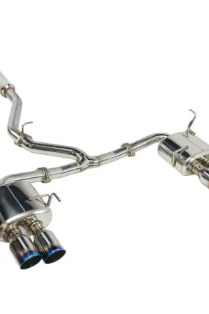 Big Sale Remark Sports Touring Resonated Cat Back w/ Burnt Stainless Tips 2022-2024 WRX