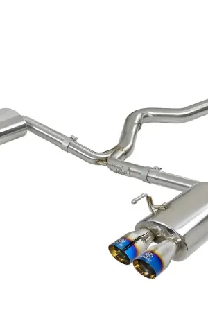 Professional Grade aFe Power Takeda 304 Stainless Steel Cat-Back Exhaust System w/ Blue Flame Tips 2015-2021 WRX / 2015-2021 STI