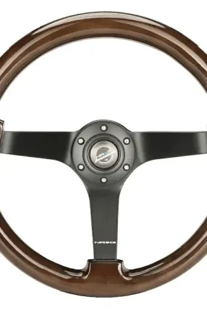 Best Seller NRG Innovations 350mm Deep Dish Steering Wheel w/ Black Center, and Woodgrain Grip
