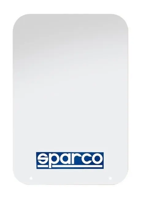 Genuine Sparco Universal Mud Flaps White