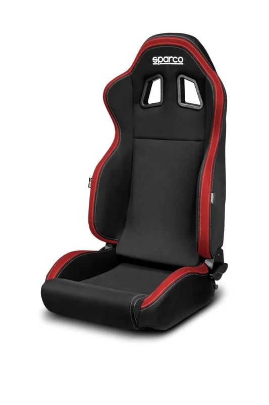 Markdown Sparco R100 Reclining Bucket Seat Black w/ Red Trim