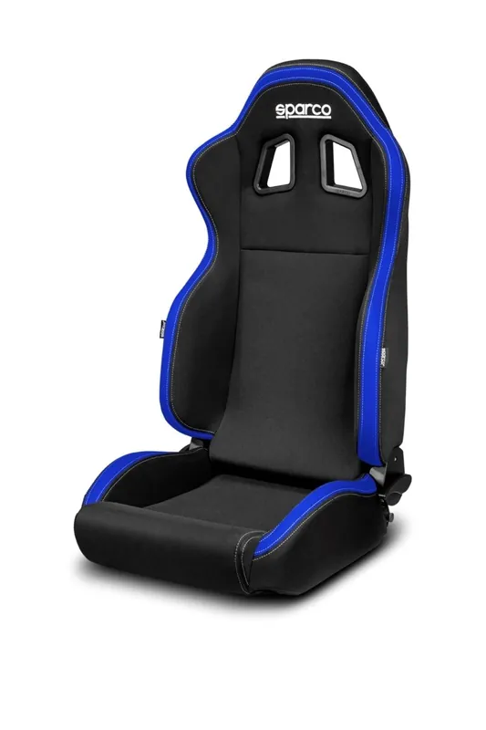 Sparco R100 Reclining Bucket Seat Black w/ Blue Buy Today