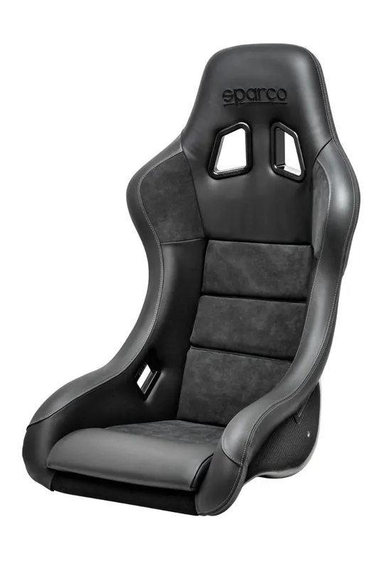 Sparco QRT-C Performance Fixed Back Racing Seat Black w/ Gray Stitch, and Carbon Fiber Shell Price Drop