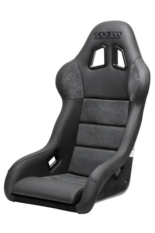 Sparco Evo QRT Performance Fixed Back Racing Seat Black w/ Carbon Fiber Shell Price Cut