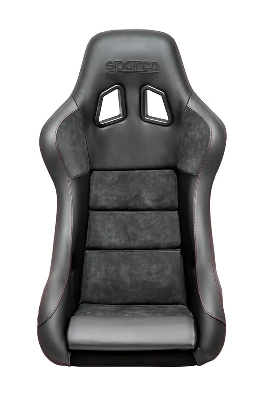 Warranty Included Sparco QRT Performance Fixed Back Racing Seat Black w/ Red Stitching