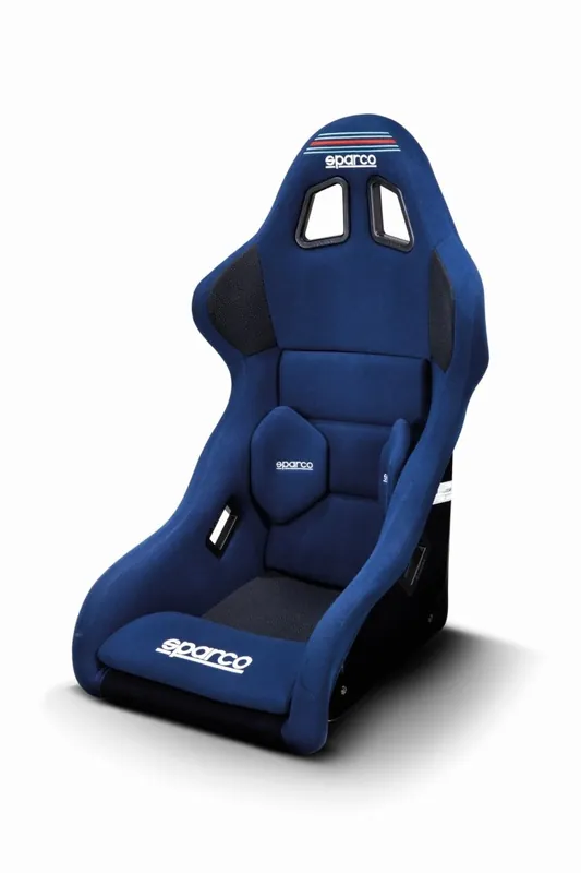 Sparco Pro 2000 Martini Racing Edition Fixed Back Racing Seat Blue Money Back Guarantee