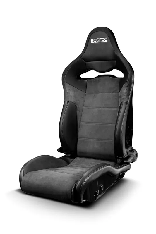 Sparco SPR Reclining Bucket Seat Leather / Microsuede Black Worldwide Shipping