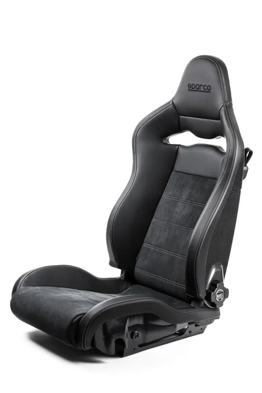 Sparco SPX Special Edition Reclining Bucket Seat Black w / Gray Stitching, Matte Carbon Shell, Left Side Holiday Sale