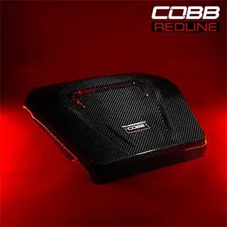 COBB Redline Carbon Fiber Engine Cover 2015-2019 Volkswagen Golf / 2015-2024 Volkswagen Golf GTI / 2015-2024 Volkswagen Golf R / 2019-2024 Volkswagen Jetta GLI / 2015-2020 Audi A3 / S3 Money Back Guarantee