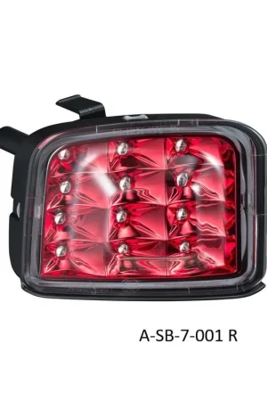 Free Delivery Molded Innovations J2 Style LED Front Turn Signal Housings Red Base w/ Clear Lens 2015-2021 WRX / 2015-2017 STI