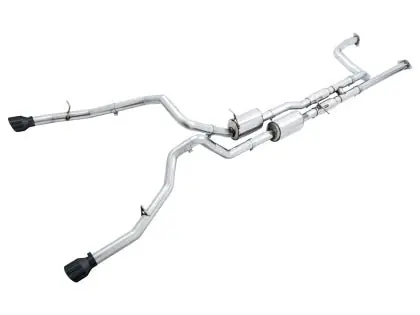 Low Price AWE 0FG Catback Exhaust w/ Diamond Black Tips 2021-2024 6.2L RAM TRX