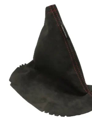 Shop Now DARKMATTERX Alcantara E-Brake Boot Charcoal Black w/ Red Stitching 2022-2024 WRX