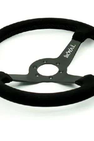 Grip Royal Brute 350mm Deep Dish Steering Wheel w/ Black Suede Grip, and Black Stitching Limited Edition
