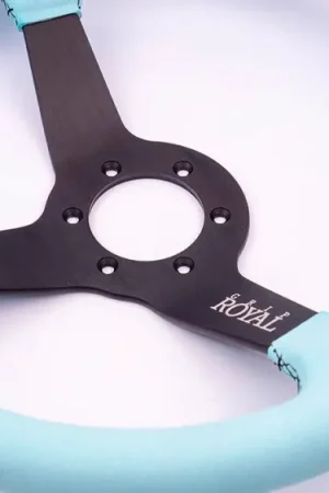 Grip Royal Brute 350mm Deep Dish Steering Wheel w/ Mint Suede Grip and Black Stitching Trending