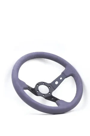 Grip Royal Club 350mm Deep Dish Steering Wheel w/ Grey Suede Grip, and Grey Stitching Shop Now