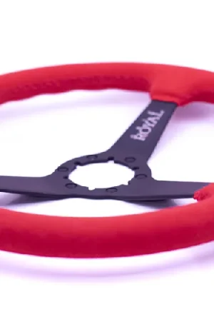 Grip Royal King Red 350mm Deep Dish Steering Wheel w/ Red Suede Grip and Red Stitching Bargain