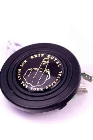 Grip Royal Horn Button MIddle Finger Gold Viral