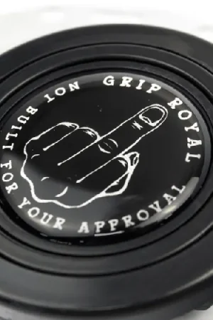 Grip Royal Horn Button MIddle Finger Silver Markdown