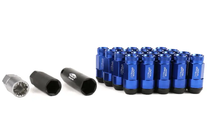 Best Seller Project Kics Leggdura Racing Shell Type Lug Nut 53mm Closed-End Look 16 Pcs + 4 Locks 12X1.25 Blue Most Subaru Models