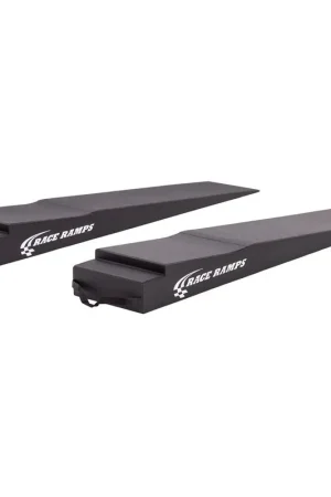 Luxury Race Ramps 7" Trailer Ramp 5.5 Degree Approach Angle w/ Flap Cut-Out Pair
