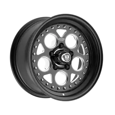 Certified Center Line Rev 2.0 5X114.3 15x8 +0 Satin Black Center with Satin Black Step Lip and Milled Windows