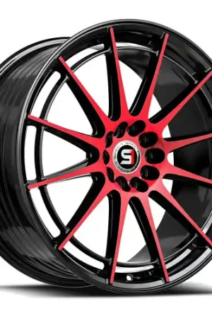 Spec-1 SP-64 5x100/5x114.3 20x9 +38 Gloss Black & Red Machined Must Have