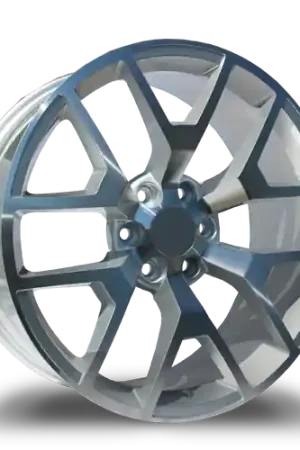 REPLICA WHEELS R6703 6x139.7 22x9+27 SILVER / MACHINED Fast Shipping