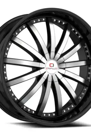 Cavallo CLV-53 5x115/5x120 22x9.5 +15 Gloss Black & Machined Premium