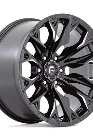 Fuel 1PC D803 FLAME 5X139.7 24X12 -44 GLOSS BLACK MILLED Hot Deal