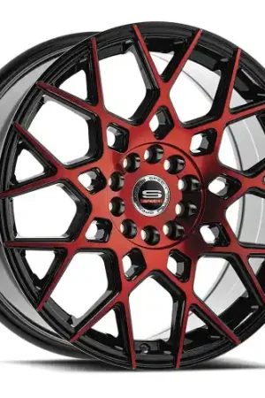 Spec-1 SP-52 5x105/5x114.3 17x7.5 +42 Gloss Black & Red Machined Professional Grade