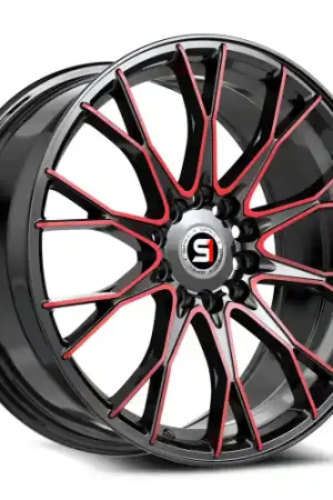 Spec-1 SP-59 4x100/4x114.3 18x8 +38 Gloss Black & Red Machined Mega Sale