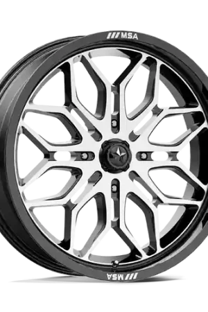 MSA Offroad Wheels M47 SNIPER 4X156 24X7 +10 GLOSS BLACK MACHINED Best Price