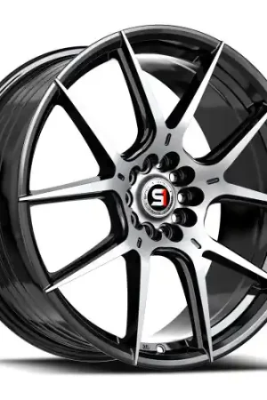 Spec-1 SP-71 5x114.3/5x120 18x8 +38 Gloss Black & Machined Hassle-Free Returns