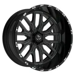 TIS 560BM 6X135/6x139.7 24x14 -76 Gloss Black & Milled Sale