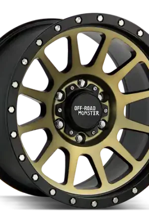 Off Road Monster M10 6x139.7 17x90 Flat Black Machined Bronze Handmade