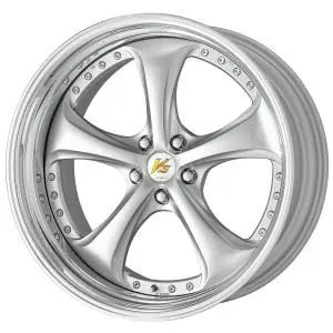 Work Wheels VS-KF 5x114.3 19x8.5+15 Light Grey Silver O Disk STEP RIM Fresh Stock