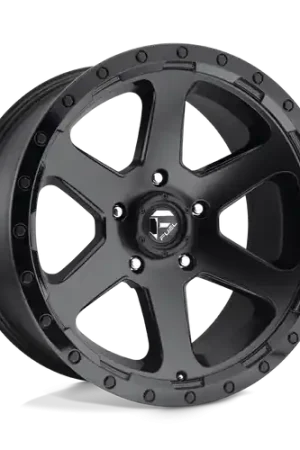 Deal Fuel 1PC D589 RIPPER 6X135 20X9 +20 MATTE BLACK GLOSS BLACK LIP