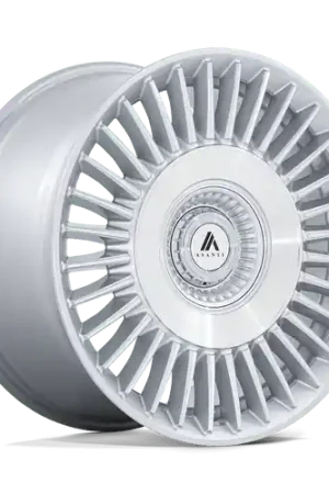 Cheap Asanti Black ABL-40 TIARA 5X108/5X112 20X10.5 +45 GLOSS SILVER WITH BRIGHT MACHINED FACE