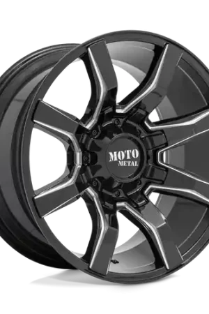 Moto Metal MO804 SPIDER 8X165.1 20X10 -18 GLOSS BLACK MILLED Best Choice