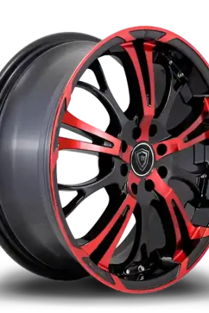 WHITE DIAMOND W667 5x110/5x114.3 17x7+35 BLACK RED FACE Best Choice