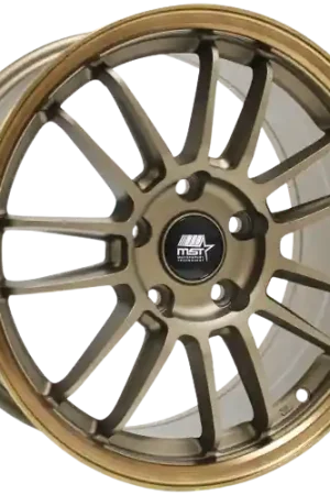 Order Now MST Wheels MT45 5X114.3 18x9.5 +38 Matte Bronze w/Bronze Machined Lip