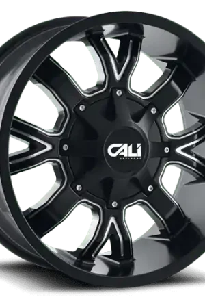 Cali Off-Road Dirty 9104 8x165.1 20x9+0 Satin Black/Milled Spokes Wholesale