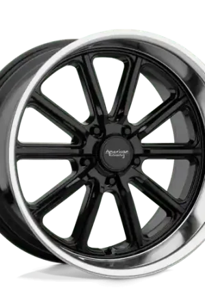 Hassle-Free Returns American Racing Vintage VN507 RODDER 5X120.65 20X9.5 0 GLOSS BLACK W/ DIAMOND CUT LIP