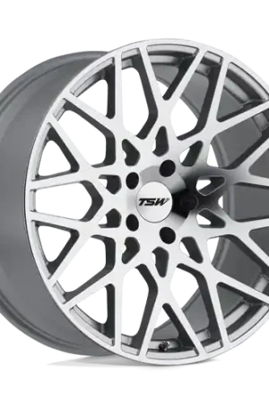Free Returns TSW VALE 5X114.3 18X8.5 +20 SILVER W/ MIRROR CUT FACE