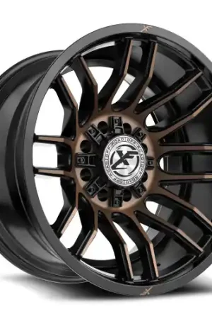 XF Off-Road XF-232 8x165.1/8x180 22x12 -44 Satin Black & Bronze Machined Double Dark Tint Next Day Delivery