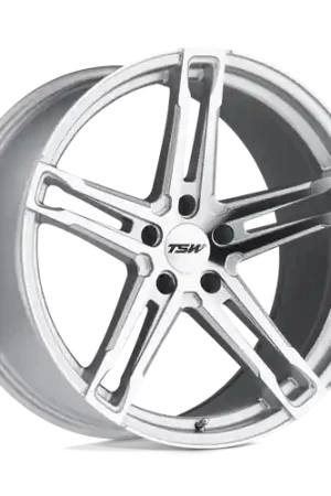 TSW MECHANICA 5X120 19X9.5 +39 SILVER W/ MIRROR CUT FACE Brand New