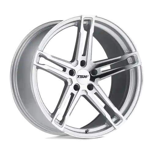 TSW MECHANICA 5X120 19X9.5 +39 SILVER W/ MIRROR CUT FACE Brand New