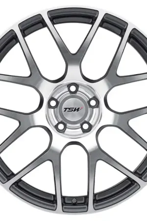 Weekend Sale TSW Nurburgring Gunmetal w/ Machined Face 17x8 +35 5x100 (Single Wheel) - 2013-2024 Subaru BRZ / Scion FR-S / Toyota GR86 / 2014-2018 Subaru Forester