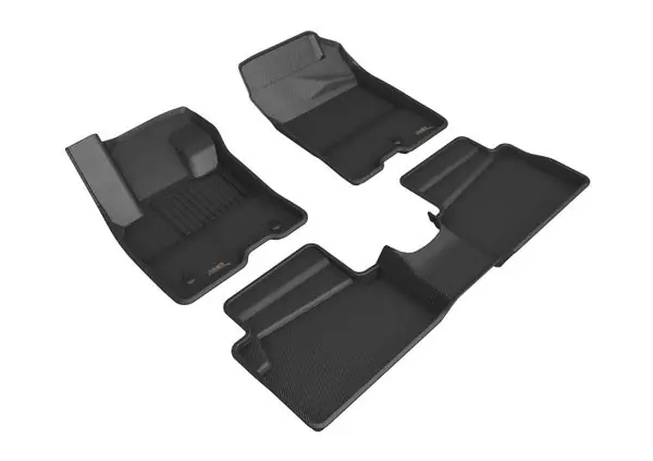 3D MAXpider 2022 Ford Maverick Hybrid  Kagu 1st & 2nd Row Floormat - Black Hot Deal