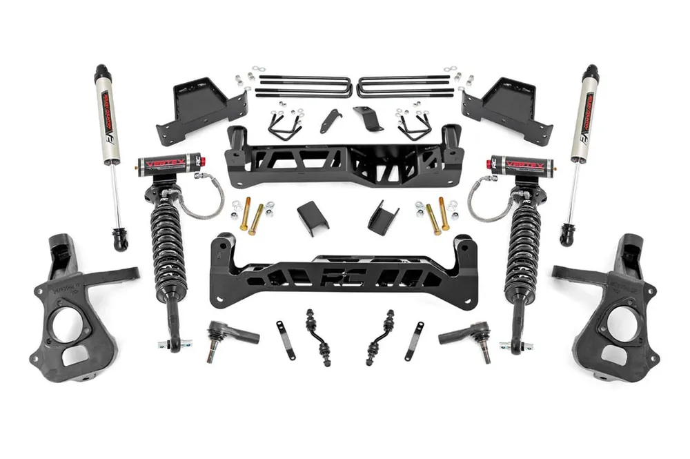 In Demand 7 Inch Suspension Lift Kit Vertex & V2 14-18 Silverado/Sierra 1500 2WD Aluminum/Stamped Steel Rough Country